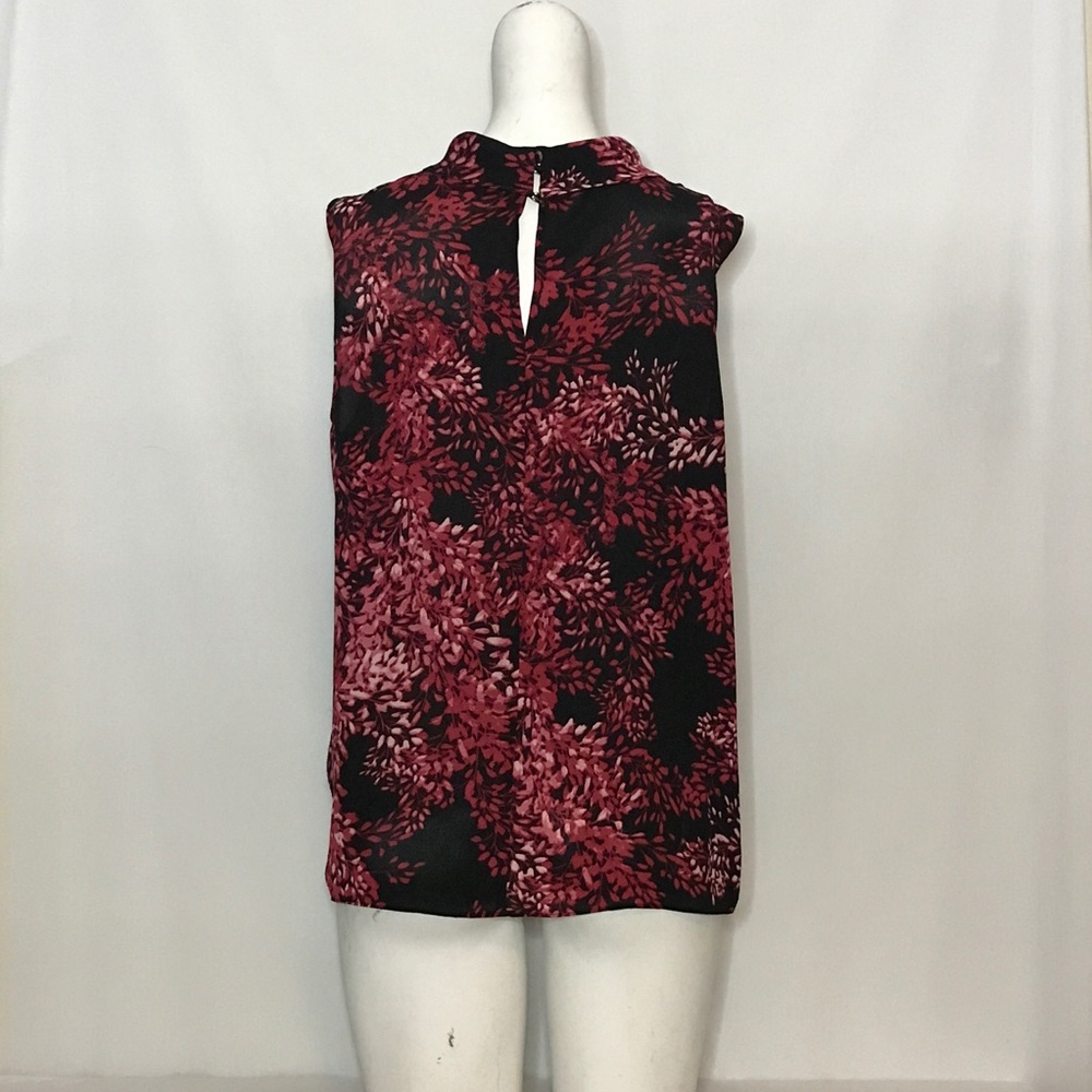 Vince Camuto red floral print sheer tunic Size S - Picture 5 of 8